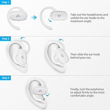 Load image into Gallery viewer, 1Mii Open Ear Headphones, Wireless Sports Earbuds 60 Hours Long Playtime with Charging Case, Snug Fit Bluetooth Earbuds with Rotatable Ear Hooks, ENC Clear Calls Premium Sound IPX4 Waterproof (White)
