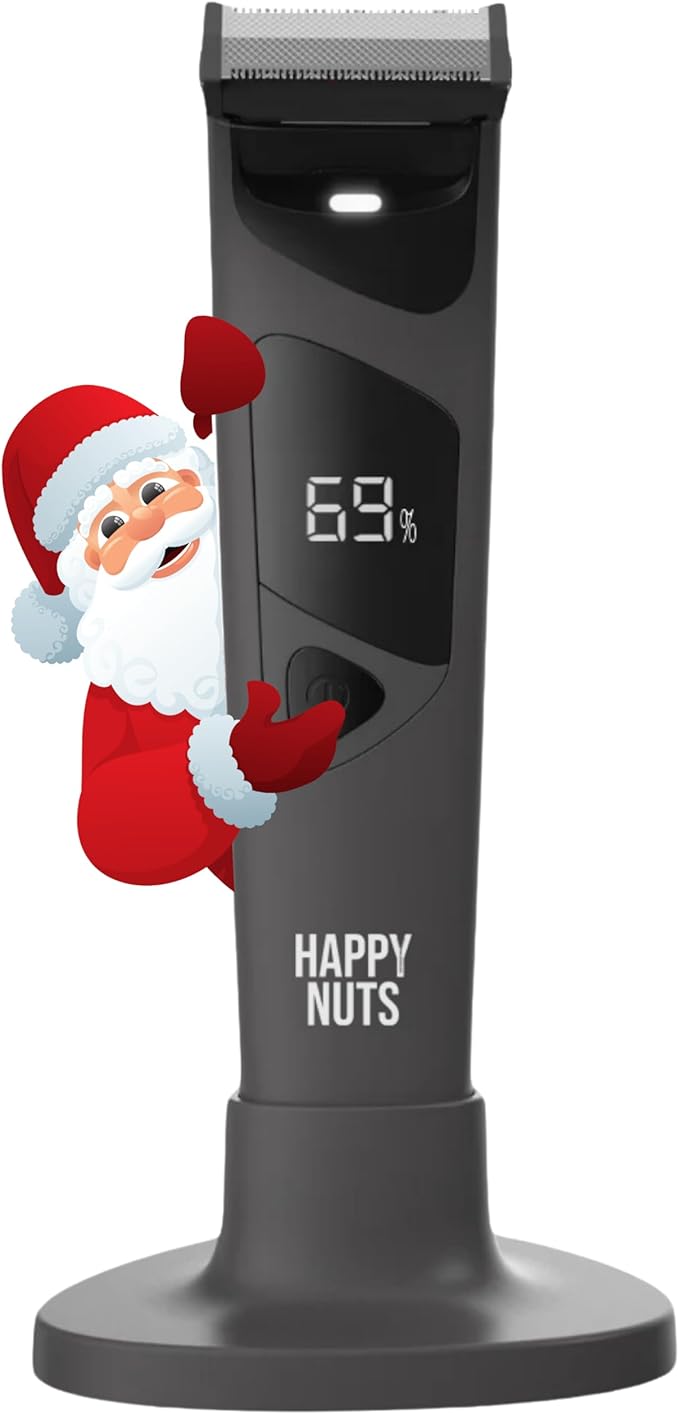 HAPPY NUTS The Ballber Pro Electric Groin & Body Hair Trimmer for Men - Mens Body Groomer Kit for Privates - Waterproof Shaver for Hard to Reach Areas