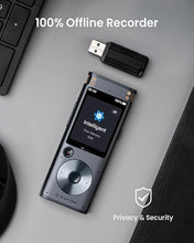 Load image into Gallery viewer, Voice Recorder with Playback, Digital Voice Recording Device with Transcription to Text, 2-inch Touch Screen Recorder, Audio Recorder Zoom Recorder Device for Lectures, Conference, Interview
