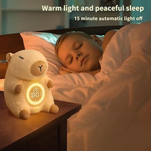 Load image into Gallery viewer, QANYI Capybara Alarm Clock for Kids, Multiin-one Cozy Night Light Clock with Dual Alarm and Snooze, Dimmable Bed Lamp Birthday Gifts Ideal for Children Teens Girls Boys Women
