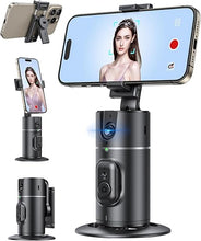 Load image into Gallery viewer, Auto Face Tracking Tripod 360 Rotation?Newest Version? No App Required Auto Face Tracking Tripod for Cell Phone Rotating Compatible with 4&#39;&#39;-7&#39;&#39; iPhone Android Phone Holder for Vlog Live Stream
