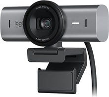 Load image into Gallery viewer, Logitech MX Brio Ultra HD 4K Collaboration and Streaming Webcam, 1080p at 60 FPS, Dual Noise Reducing Mics, Show Mode, USB-C, Webcam Cover, Works with Microsoft Teams, Zoom, Google Meet - Graphite
