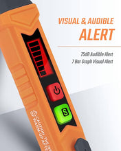 Load image into Gallery viewer, PT199 Natural Gas Leak Detector with Audible &amp; Visual Alarm, Portable Gas Sniffer to Locate Combustible Sources Like Methane, Propane for Home(Includes Battery x2)-Orange
