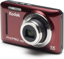 Load image into Gallery viewer, Kodak PIXPRO Friendly Zoom FZ53-RD 16MP Digital Camera with 5X Optical Zoom and 2.7&quot; LCD Screen (Red)
