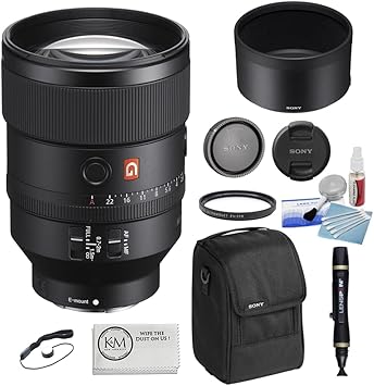 Sony FE 135mm f/1.8 GM Lens Bundled with 82mm UV Filter + 5-Piece Camera Cleaning Kit + Cleaning Lens Pen + Lens Cap Keeper +Microfiber Cleaning Cloth (6 Items)