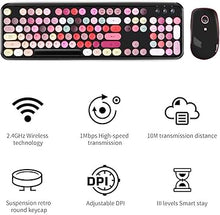 Load image into Gallery viewer, FOPETT Keyboard and Mouse Sets, Wireless, Reliable 2.4 GHz Connectivity for PC,Laptop,Smart TV and More (Black Colorful)
