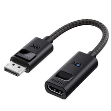 Load image into Gallery viewer, Cable Matters 8K DisplayPort 1.4 to HDMI 2.1 Adapter with 4K 120Hz / 8K 60Hz, 48 Gbps Unidirectional DisplayPort to HDMI 2.1 Cable Adapter in Black, Support for RTX 3080/3090, RX 6800/6900 and More
