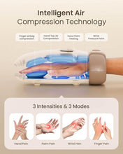 Load image into Gallery viewer, zaza Hand Massager ?ith Heat and Compression for Carpal Tunnel Finger Numbness, Cordless Hand Air Compression Massagers, Electric Hand and Wrist Massage for Palm Fingers, Muscle Soothe Pain Relief
