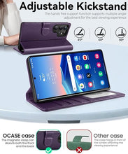 Load image into Gallery viewer, OCASE Compatible with Galaxy S25 Ultra Wallet Case, PU Leather Flip Folio Case with Card Holders RFID Blocking Kickstand [Shockproof TPU Inner Shell] Protective Phone Cover 6.9 Inch 2025, Dark Purple
