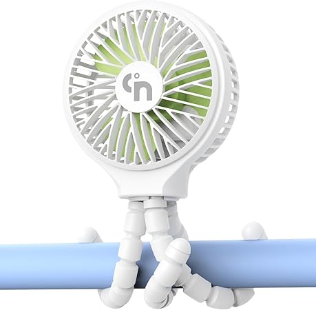 HomeLifairy Stroller Fan Battery Operated Fan Clip On Fan Rechargeable Handheld Personal Portable Fan Car Seat Fan for Baby Small Desk USB Mini Fan for Stroller Accessories
