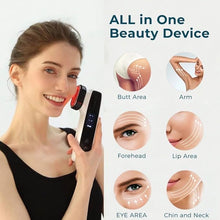 Load image into Gallery viewer, Radio Frequency Skin Tightening Machine, 6-in-1 Rechargeable Anti-Aging Skin Care Microcurrent Facial Device, Red Light, Wrinkle Remove, Rejuvenation, Skin-Firming, Coal Black and Pearl White
