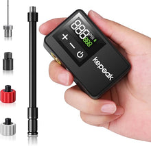Load image into Gallery viewer, KEPEAK Mini Bike Pump, Bicycle Pump with Digital Pressure Gauge, Portable Bike Air Pump Tire Inflator with Presta and Schrader Valve for Road Bike, Mountain Bike, E-Bike, City Bike, and Ball

