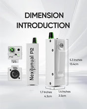 Load image into Gallery viewer, P2 Ultra-Compact in-Ear Monitor Amplifier, Personal Headphone Amp with XLR/TRS Input 3.5mm Output, in Ear Monitor System with Stereo/Mono Switching, Seven-Color Breathing Light

