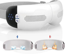 Load image into Gallery viewer, HubiCare FSA/HSA Eligible Eye Massager with Heat and Cooling Eye Masks with Hot and Cold Theraphy with Bluetooth for Migraine Relief, Dry Eyes, Relax and Reduce Eye Strain, Gifts for Women/Men
