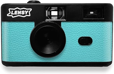 No Screen Digital Camera | 8mp, Lightweight, Focus-Free, Auto-Flash, Easy-to-Use, Rechargable, Reusable (Baby Blue)