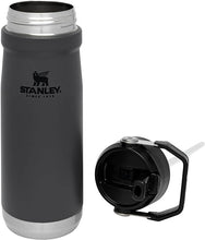 Load image into Gallery viewer, Stanley IceFlow Stainless Steel Water Jug with Straw, Vacuum Insulated Water Bottle for Home and Office, Reusable Tumbler with Straw Leak Resistant Flip, Charcoal, 22 OZ
