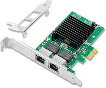 Load image into Gallery viewer, Gigabit Network Card with Intel 82576 Chip, 1GB PCI-E NIC Compare to Intel E1G42ET, Dual RJ45 Port PCI Express X1 Ethernet Adapter Support Windows/Windows Server/Linux/Freebsd/VMware ESXi

