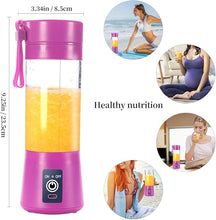 Load image into Gallery viewer, Portable Blender Cup,Electric USB Juicer Blender,Mini Blender Portable Blender For Shakes and Smoothies, juice,380ml, Six Blades Great for Mixing,purple
