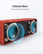 Load image into Gallery viewer, Anker SoundCore 2 Portable Bluetooth Speaker, Wireless, Enhanced Bass, 24-Hour Playtime, 66ft Range, IPX7 Water Resistant, Built-in Mic, Ideal for Travel , Compact and Easy to Use - Red
