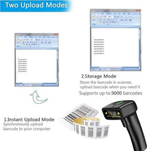 Load image into Gallery viewer, Symcode Wireless Handheld Barcode Scanner Versatile 2-in-1 (2.4Ghz Wireless+USB 2.0 Wired) 328 Feet Transmission Distance Rechargeable 1D Laser Automatic Bar Code Reader Scanner
