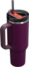 Load image into Gallery viewer, Stanley Quencher H2.0 FlowState Stainless Steel Vacuum Insulated Tumbler with Lid and Straw for Water, Iced Tea or Coffee, Smoothie and More, Plum, 40oz
