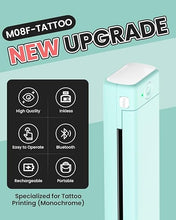 Load image into Gallery viewer, Phomemo M08F Wireless Tattoo Transfer Stencil Printer, Tattoo Transfer Thermal Copier Machine with 10pcs Free Transfer Paper, Tattoo Printer Kit for Tattoo Artists, Compatible with Smartphone &amp; PC
