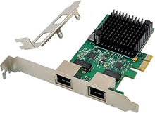 Load image into Gallery viewer, Dual-Port 2.5GBase-T PCIe Network Adapter RTL8125B 2500/1000/100Mbps PCI Express Gigabit Ethernet NIC Card RJ45 LAN Controller
