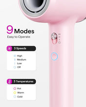 Load image into Gallery viewer, Hair Dryer, Wavytalk Hair Dryer with Diffuser Pro Fast Drying Hair Dryer 110,000 RPM with Magnetic Attachments, Professional Ionic Lightweight Hair Dryer Blow Dryer with 3 Speeds &amp; 3 Temps, Pink
