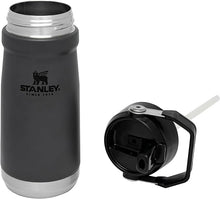 Load image into Gallery viewer, Stanley IceFlow Stainless Steel Water Jug with Straw, Vacuum Insulated Water Bottle for Home and Office, Reusable Tumbler with Straw Leak Resistant Flip, Charcoal, 17 OZ
