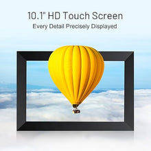 Load image into Gallery viewer, AEEZO Digital Picture Frame 10.1 inch, WiFi Digital Photo Frame with 32GB Storage, HD IPS Touch Screen, Auto-Rotate, Slideshow, Share Photos/Videos via AiMOR APP, Wall Mountable (Black)
