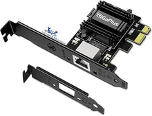 Load image into Gallery viewer, 2.5Gb PCIe Network Card, GiGaPlus 2500Mbps Ethernet Interface Adapter, with Realtek RTL8125B, Wake on LAN, 2.5G NIC Compliant Windows/Linux/MAC OS
