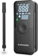 Load image into Gallery viewer, Electric Bike Pump Portable for Bicycle Tires, Compact Motor Air Pump - Fast Inflator 150PSI Smart Air Pump with Digital Pressure Gauge for Bike, E-Bike, Motorcycle with Presta and Schrader Valve
