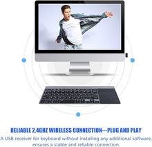 Load image into Gallery viewer, PUSOKEI Ultrathin 2.4GHz Wireless Keyboard with Smart Touchpad Portable Handheld Keyboard Universal Keyboard Suitable for PC/Notebook/TV Box
