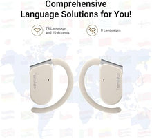 Load image into Gallery viewer, M9 AI Language Translator Earbuds Open-Ear Headphones Support 144 Languages &amp; Accents Translation Earbuds Real Time Translator Device, Snug Fit, Ergonomic Ear Hooks Beige (With Offline Package)
