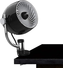 Load image into Gallery viewer, Vornado Pivot3 Clip Personal Air Circulator Fan with Multi-Surface Clip, Quiet Portable Fan for Office or Bedroom, 3 Speeds, Black
