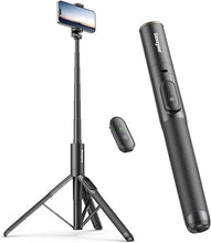 Load image into Gallery viewer, Sensyne 60" Phone Tripod &amp; Selfie Stick, Lightweight All in One Phone Tripod Integrated with Wireless Remote Compatible with All Cell Phones for Selfie/Video Recording/Photo/Live Stream/Vlog?Black?
