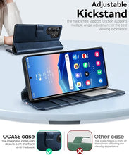 Load image into Gallery viewer, OCASE Compatible with Galaxy S25 Ultra Wallet Case, PU Leather Flip Folio Case with Card Holders RFID Blocking Kickstand [Shockproof TPU Inner Shell] Protective Phone Cover 6.9 Inch 2025, Spliced Blue

