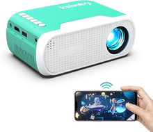 Load image into Gallery viewer, Mini Projector WIFI Home Theater Portable Projector Support 1080P , Phone Can Connect to Movie Projector Wirelessly, Compatible with Smartphone/ Tablet/ Laptop/ TV Stick/ USB Drive
