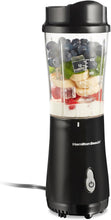 Load image into Gallery viewer, Hamilton Beach Portable Blender for Shakes and Smoothies with 14 Oz BPA Free Travel Cup and Lid, Durable Stainless Steel Blades for Powerful Blending Performance, Black (51101AV)
