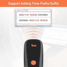 Load image into Gallery viewer, Tera Pro Extreme Performance 1D 2D QR Barcode Scanner Wireless Mini Portable Small 3-in-1 Compatible with Bluetooth &amp; 2.4G Wireless &amp; USB Wired Pocket Handheld Time Stamp Bar Code Reader Model 1300
