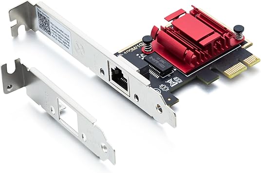 10Gtek 2.5G NIC PCIe Network Adapter 2500/1000/100Mbps PCIe Gigabit Ethernet Card, Single RJ-45 Port, with Realtek RTL8125 Controller, Support Windows Server/Ubuntu/Centos/Debian