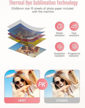 Load image into Gallery viewer, HPRT CP2100 Portable Photo Printer for iPhone, Wireless Picture Printer for Smartphone, 2x3 Mobile Photo Mini Color Printer, Instant Thermal Dye Sublimation Tech, Bluetooth (White-Grey)
