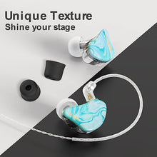 Load image into Gallery viewer, BASN MMCX in Ear Monitor Headphones,Triple Driver IEM in-Ear Earphone for Musician Drummer, Noise-Isolation HiFi Stereo Earbuds with Two Detachable Cables(Bluish White)
