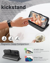Load image into Gallery viewer, OCASE Compatible with iPhone 16 Wallet Case, PU Leather Flip Folio Case with Card Holders RFID Blocking Kickstand [Shockproof TPU Inner Shell] Phone Cover 6.1 Inch 2024, Graphite
