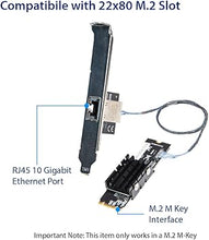Load image into Gallery viewer, IO Crest 10 Gigabit M.2 M Key Ethernet Network Expansion Card
