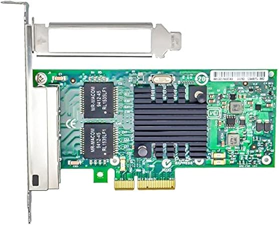 with Intel 82580 Chipset I340-T4 E1G44HT 1G Gigabit Ethernet Network Adapter (NIC), Quad Copper RJ45 Ports, PCI Express 2.0 X4