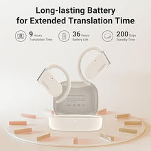 Load image into Gallery viewer, M9 Language Translator Earbuds Open-Ear Headphones Support 144 Languages &amp; Accents Translation Earbuds Real Time Translator Device, Snug Fit, Ergonomic Ear Hooks Beige (Without Offline Package)
