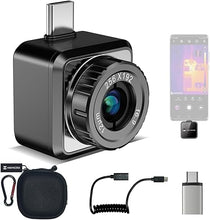 Load image into Gallery viewer, HIKMICRO Mini2Plus Thermal Camera USB C, 256 x 192 IR Resolution, Thermal Imaging Camera Android 25Hz Refresh Rate, Manual Focus, Thermal Imager 49,152 Pixels, -4°F to 622°F(not for iPhone 15)
