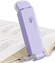 Load image into Gallery viewer, DEWENWILS USB Rechargeable Book Reading Light, LED Clip on Booklight Flexible Reading Lights in Bed, Car at Night, 4 Brightness Adjustable, Perfect for Bookworms, Kids (Purple)

