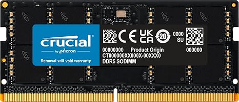 Crucial RAM 8GB DDR5 5200MHz (or 4800MHz) Laptop Memory CT8G52C42S5